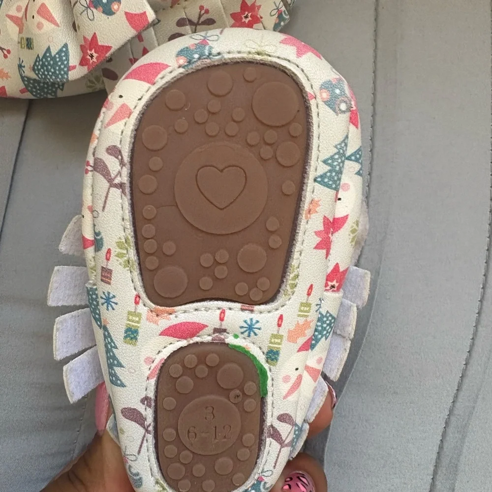 Baby Moccasin Holiday Shoes with Bow